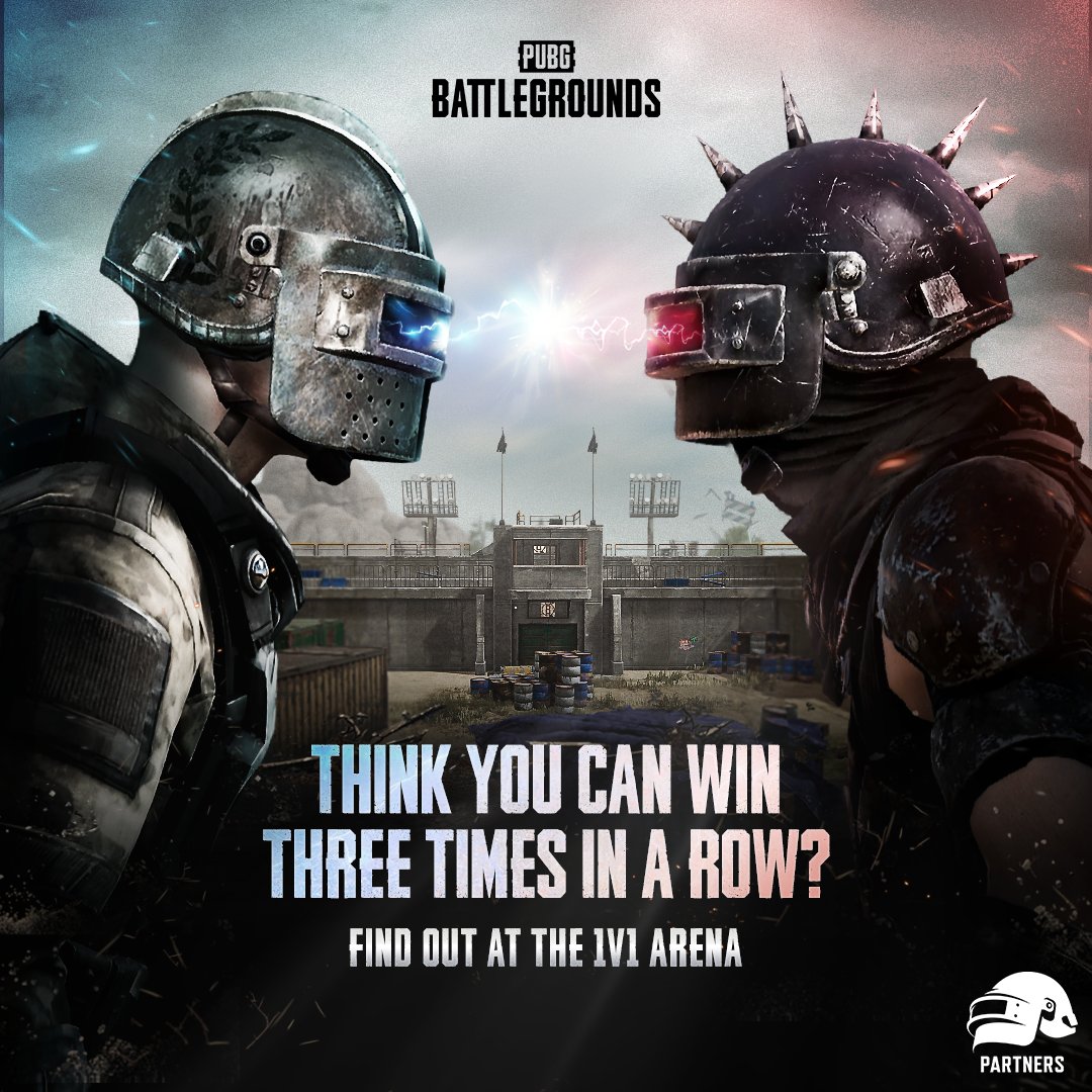 TODAY 18:00 PM CET

1v1 customs, the winners will win 1000gcoins! There will also be gcoins to win in chat! #PUBGPartner1v1
