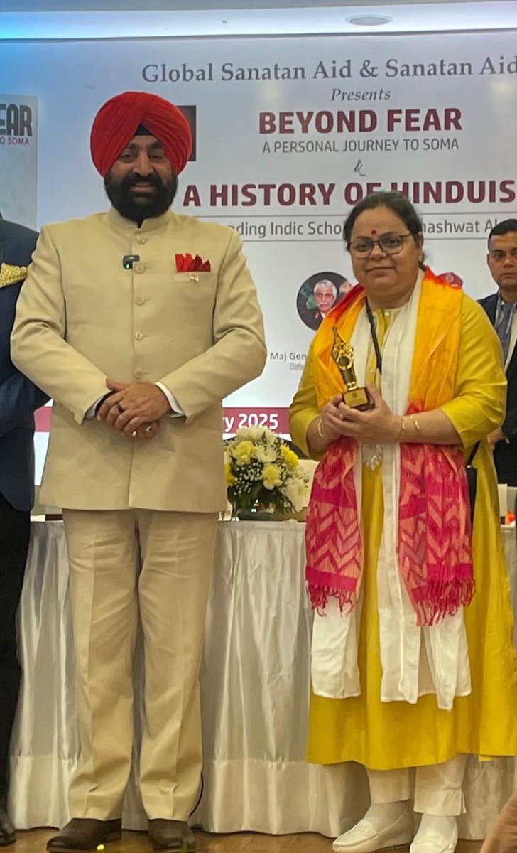 I am deeply honored to have been felicitated by the Hon'ble Governor of Uttarakhand, Lt. Gen. Gurmit Singh (<a href="/LtGenGurmit/">LT GEN GURMIT SINGH, PVSM, UYSM, AVSM, VSM (Retd)</a>), and Maj. Gen. (Dr.) G.D. Bakshi (<a href="/GeneralBakshi/">Maj Gen (Dr)GD Bakshi SM,VSM(retd)</a>) at the launch of Maj. Gen. Bakshi’s book "Beyond Fear: A Personal Journey to Soma." The event, organized by