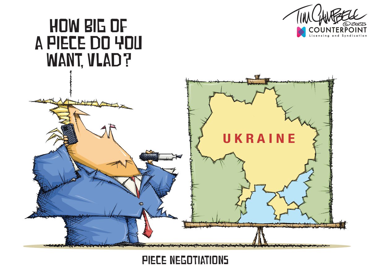 Tim Campbell (@tc2oons) on Twitter photo Give Piece A Chance
#UkraineRussiaWar #Trump #Putin #Negotiations <a href="/EandPCartoons/">Editorial & Political Cartoons</a> <a href="/IndianaJournos/">Indiana Journos</a> <a href="/paulprosseda/">paulpro🥥🌴</a> <a href="/JGfortwayne/">The Journal Gazette</a> Give Piece A Chance
#UkraineRussiaWar #Trump #Putin #Negotiations <a href="/EandPCartoons/">Editorial & Political Cartoons</a> <a href="/IndianaJournos/">Indiana Journos</a> <a href="/paulprosseda/">paulpro🥥🌴</a> <a href="/JGfortwayne/">The Journal Gazette</a>