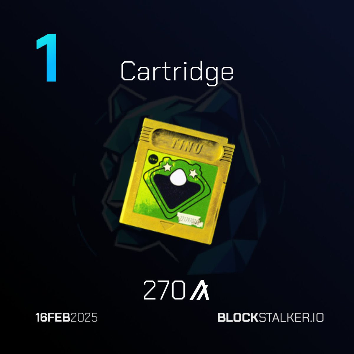 BlockStalkerBot's tweet photo. https://t.co/IQQRrx1PiW Daily Digest
Top 3 NFT Sales 🖼️
└ 🥇 Cartridge
└ 🥈 Cartridge
└ 🥉 Cartridge https://t.co/2PYmyIvkye