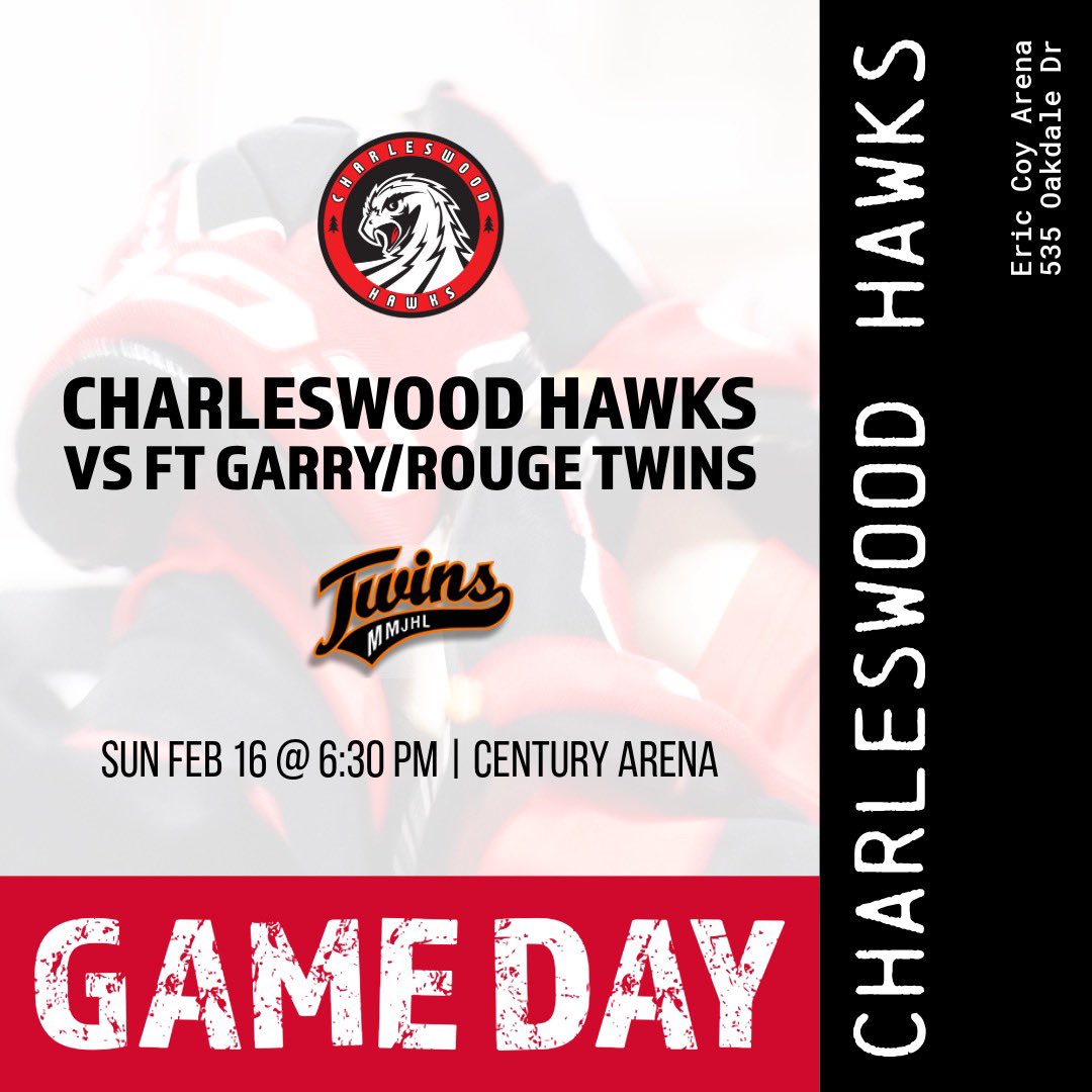 The boys are battling it out for 1st place in league standings as they visit the <a href="/MMJHLTwins/">MMJHL Twins</a> tonight - puck drops at 6:30pm at Century Arena!

#gohawks #mmjhlhawks #mmjhl #charleswoodhawks #charleswoodvseverybody #thecoy