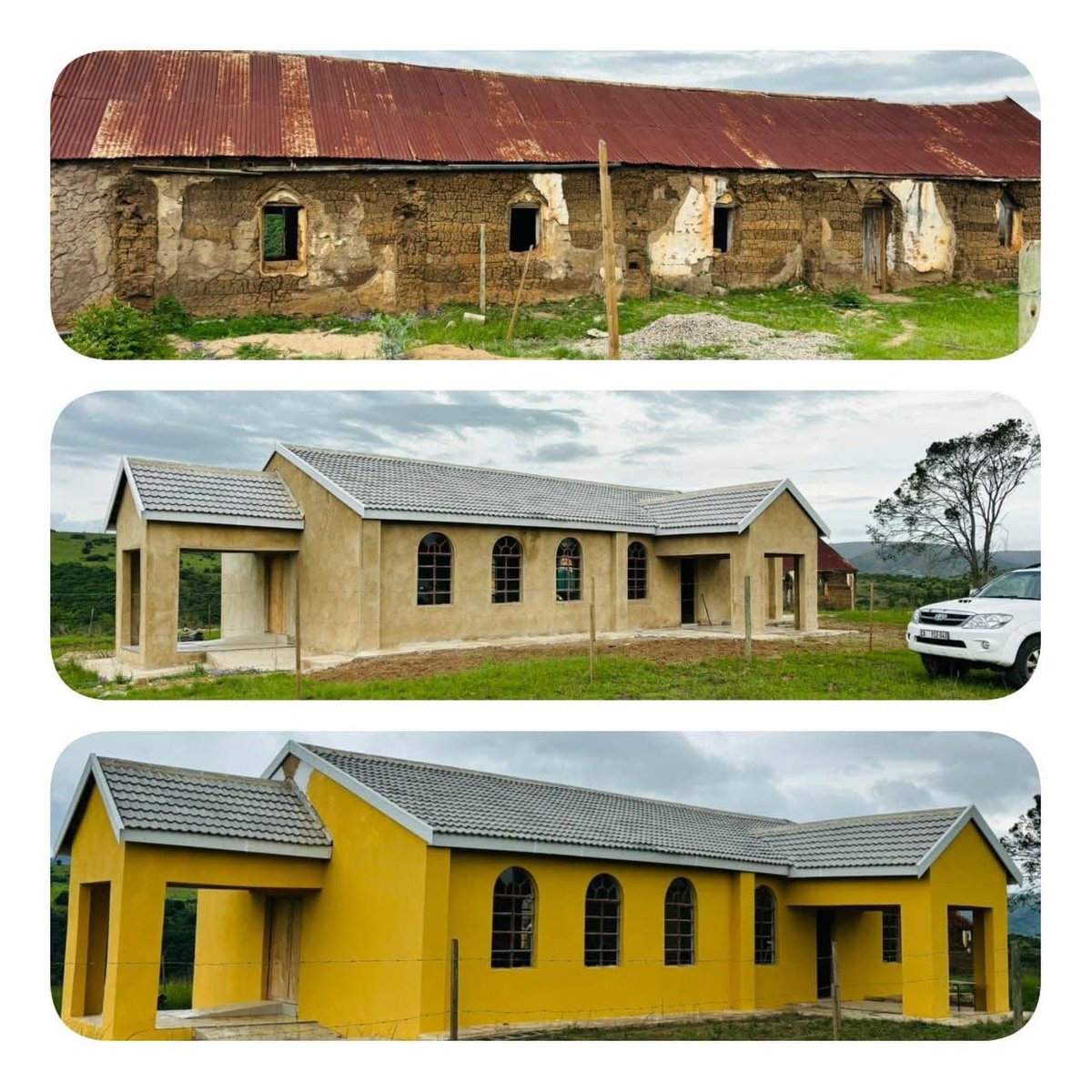 asewesile's tweet photo. The Connexional YMG Exco and all YMG members at large have, during their term under the General Presidency of Reverend Phumlani Jam Jam , rebuilt the Rev Gideon Baqwa church in UMzimkhulu. 

# Sithulenjekodwasiyaqhuba
#Missionworkisourthing
#YMG https://t.co/buzer6hUyY