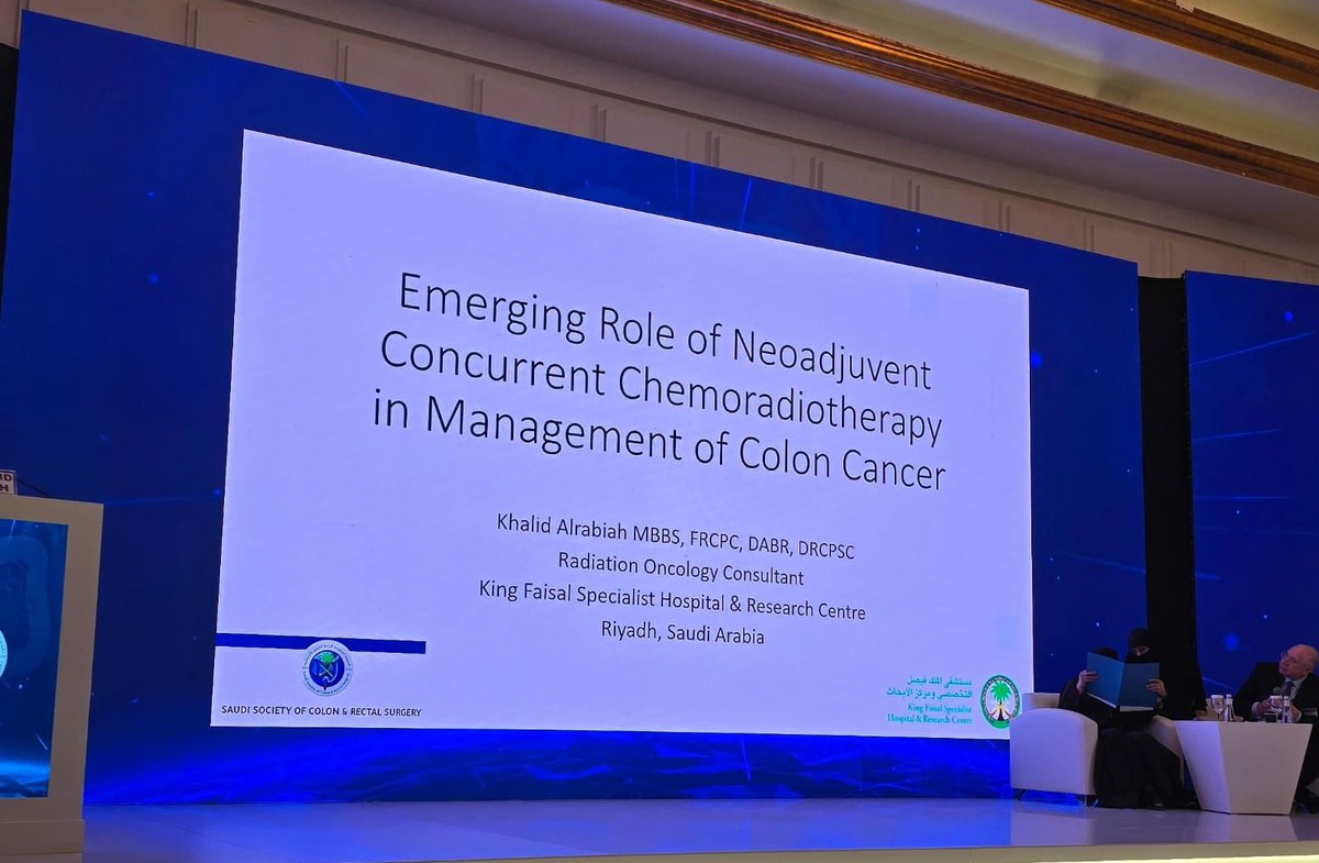 Neoadjuvant Chemoradiotherapy in Locally Advanced Colon Cancer 
Presented by Dr. Khalid Alrabiah
Oncology prospect among colorectal surgeons 
#SSCRS
#SICDF_25