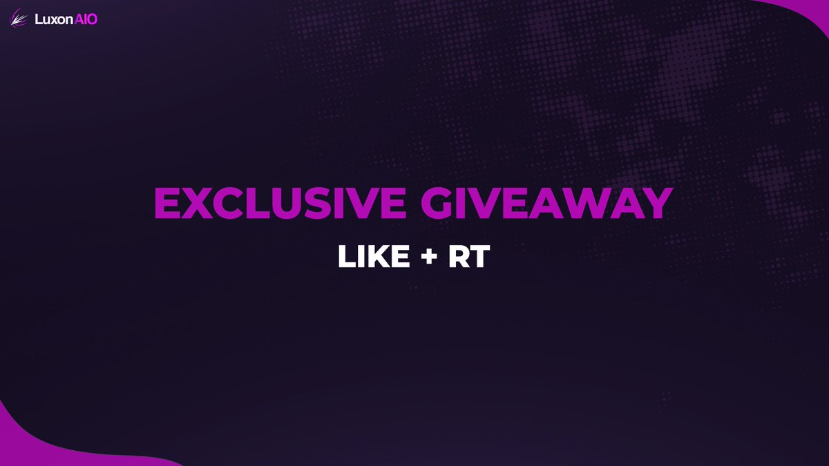 🎉 GIVEAWAY 🎉

No luck on Valentine's Days? 😩 Take your shot now!

Like + RT to win the full package of LuxonAIO including Shopify and Ticketmaster modules!  

- 1x Monthly 
- 2x Weekly

The winners will be published!