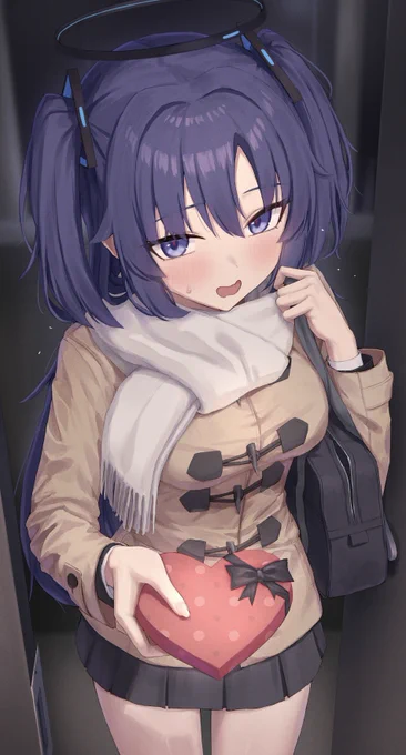 「受け取って…くれますか?」遅めのバレンタイン#ブルアカ #BlueArchive 