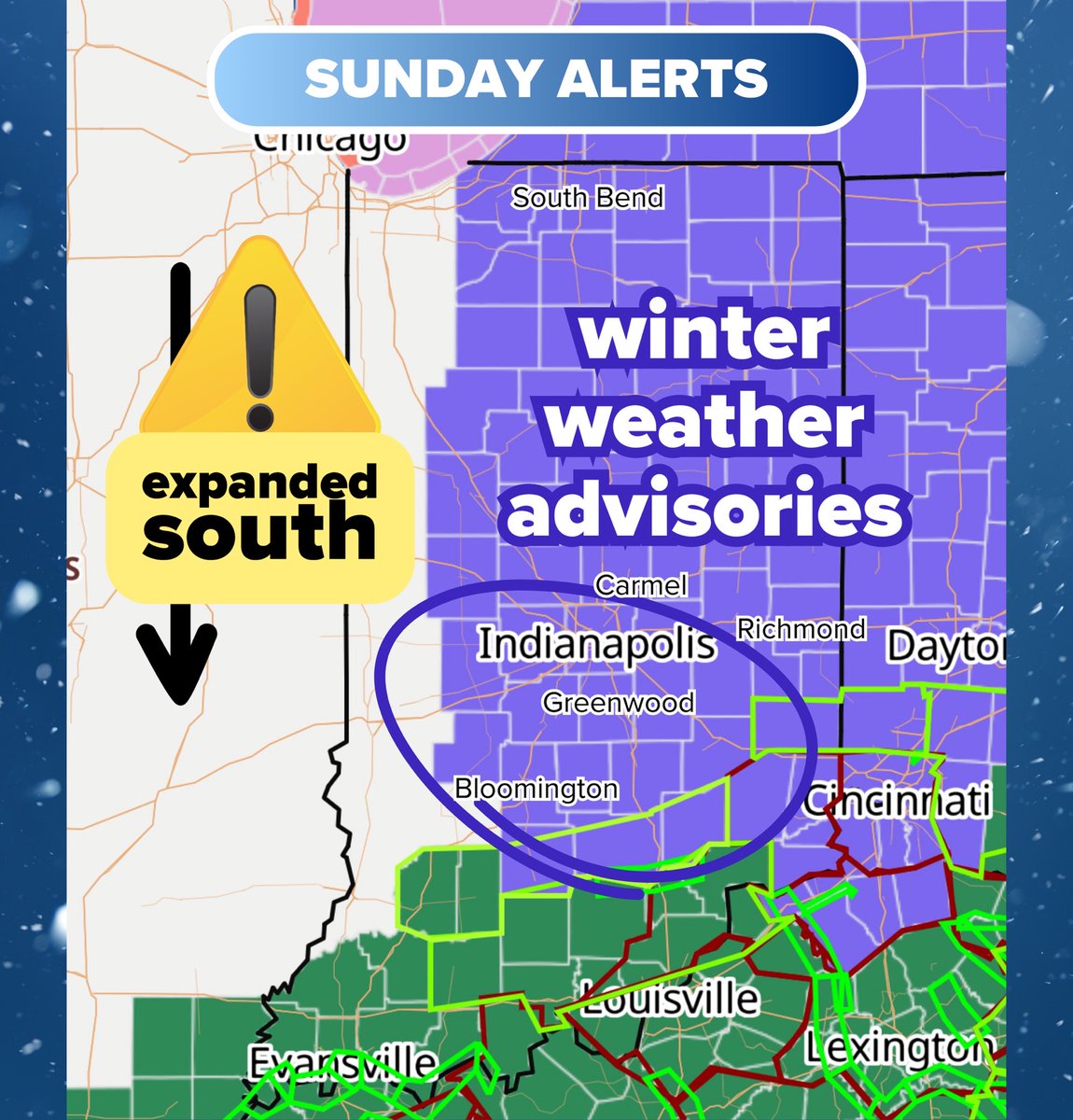 A winter weather advisory is in effect for our area today. Snow is expected to cover the area later this morning. Use caution when driving and allow yourself extra time. #winterweather #chesterfield #eastmadisonfire