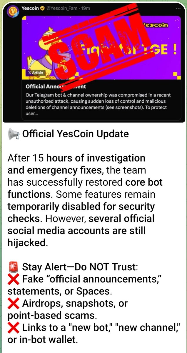 CorechEbigy's tweet image. They are raping us with all the #yeses with no proper information or communication.

We now have 3 yescoin telegram bot. 1 white and two yellow yes coin 🤣🤣🤣

If the foundation is destroyed what can the righteous do??