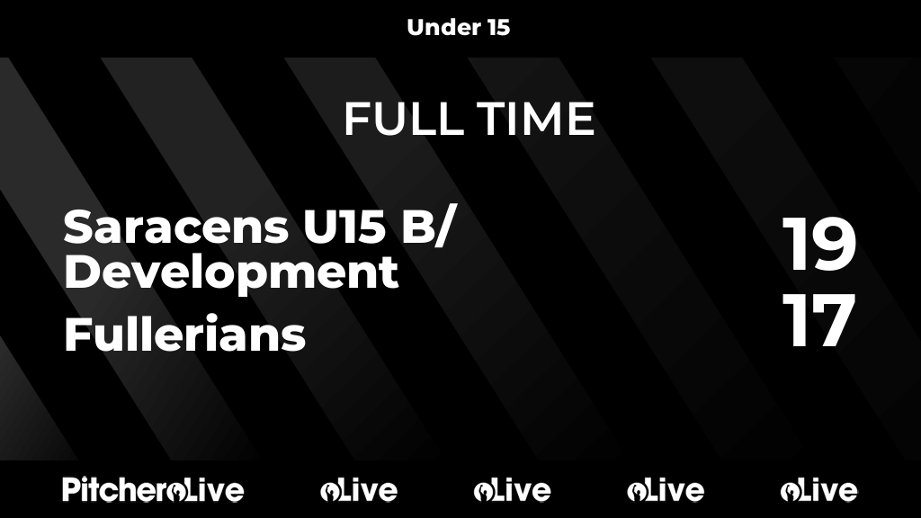 FULL TIME: Saracens U15 B/ Development 19 - 17 Fullerians
#SARFUL #Pitchero
saracensarfc.com/teams/167301/m…