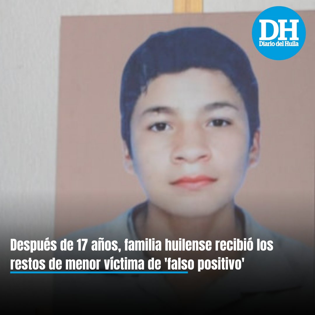 #Huila😢 Tras casi dos décadas de incertidumbre y dolor, la familia de Cristian Andrés López Gómez pudo finalmente despedirlo. Su nombre es el primero de las 32 víctimas de desaparición forzada documentadas por la Jurisdicción Especial para la Paz (JEP) en Huila en el contexto de