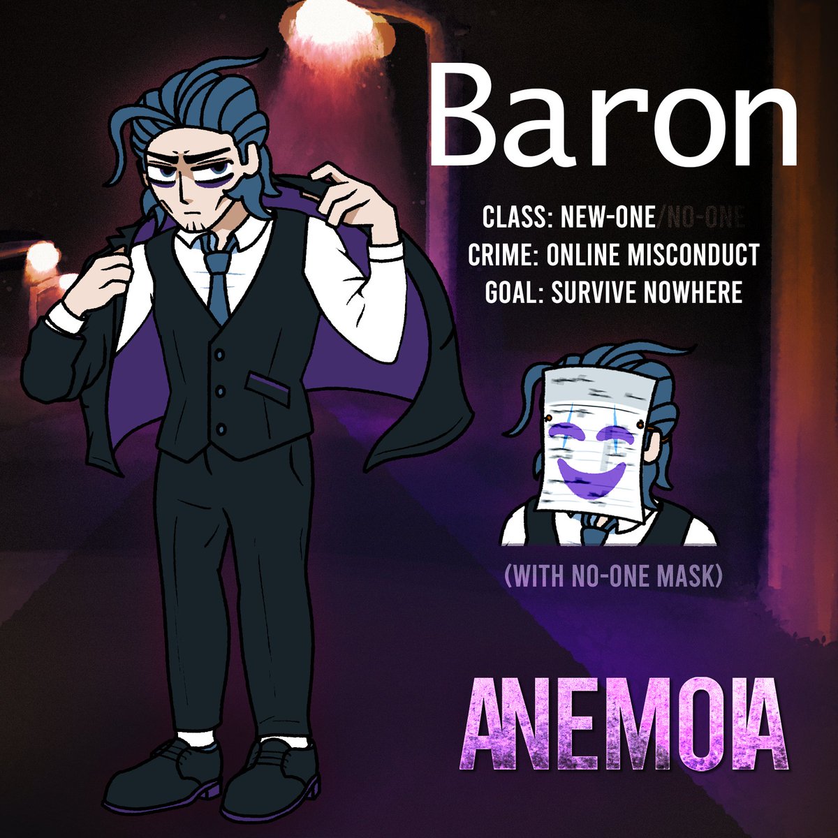 Updated Baron's design more significantly, think he fits with the rest of the cast much better now.

#oc #originalcharacter