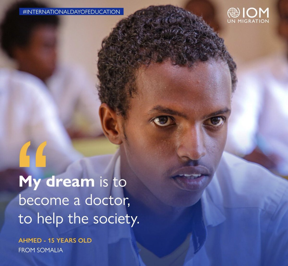 Ismail Ahmed (@joinismail) on Twitter photo In #Somalia, over 10,000 students now have a safe environment for learning after 29 schools were rehabilitated + constructed under the Stabilization Through Education Program (STEP).
Ahmed's dream of becoming a doctor is now a reality.
#Education equals Stability. <a href="/AliBisharo/">Bisharo A.</a> In #Somalia, over 10,000 students now have a safe environment for learning after 29 schools were rehabilitated + constructed under the Stabilization Through Education Program (STEP).
Ahmed's dream of becoming a doctor is now a reality.
#Education equals Stability. <a href="/AliBisharo/">Bisharo A.</a>