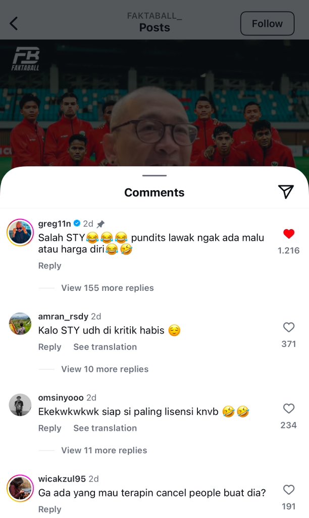 Setelah dicek ternyata rill njir Greg komen begitu awoakwok 😭🤣