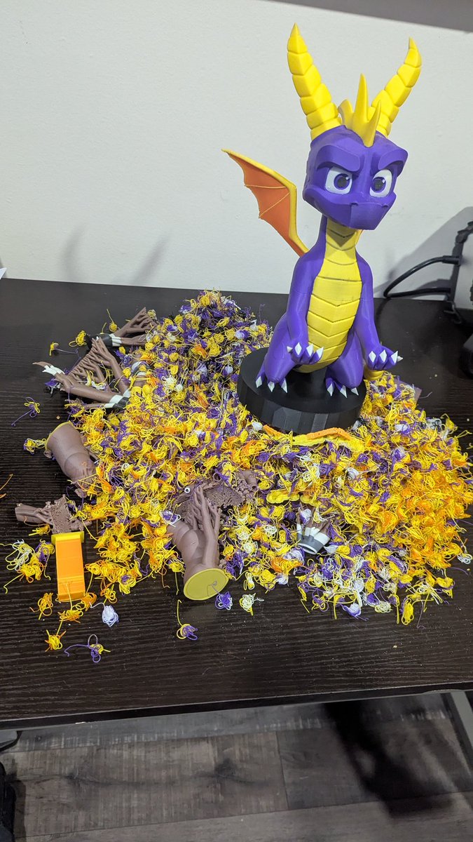 I 3D printed my favorite Derg. Had to do a lot of custom stuff to get the results I wanted, and painstakingly painted the thing in my slicer software to get the right colours. 

Lot of printer waste generated. I'll be turning it all into coasters!