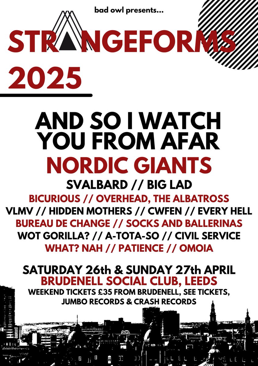 We are playing StrangeForms 2025 in Leeds!

Tickets: seetickets.com/event/strangef…