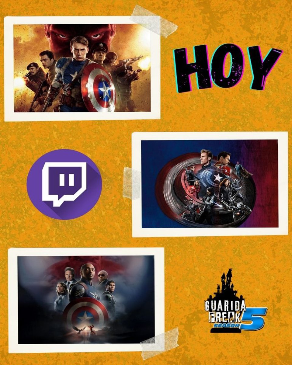 laguaridafreak's tweet image. 🛡️ ¡Hoy es el gran día! 🛡️

Llega el primer podcast de la temporada 5 y lo hacemos a lo grande con Capitán América en el cine. Desde su origen hasta su futuro en el UCM, analizamos TODO.

📍 Dónde: twitch.tv/jhon_carpi
🕘 Cuándo: Hoy a las 21:00