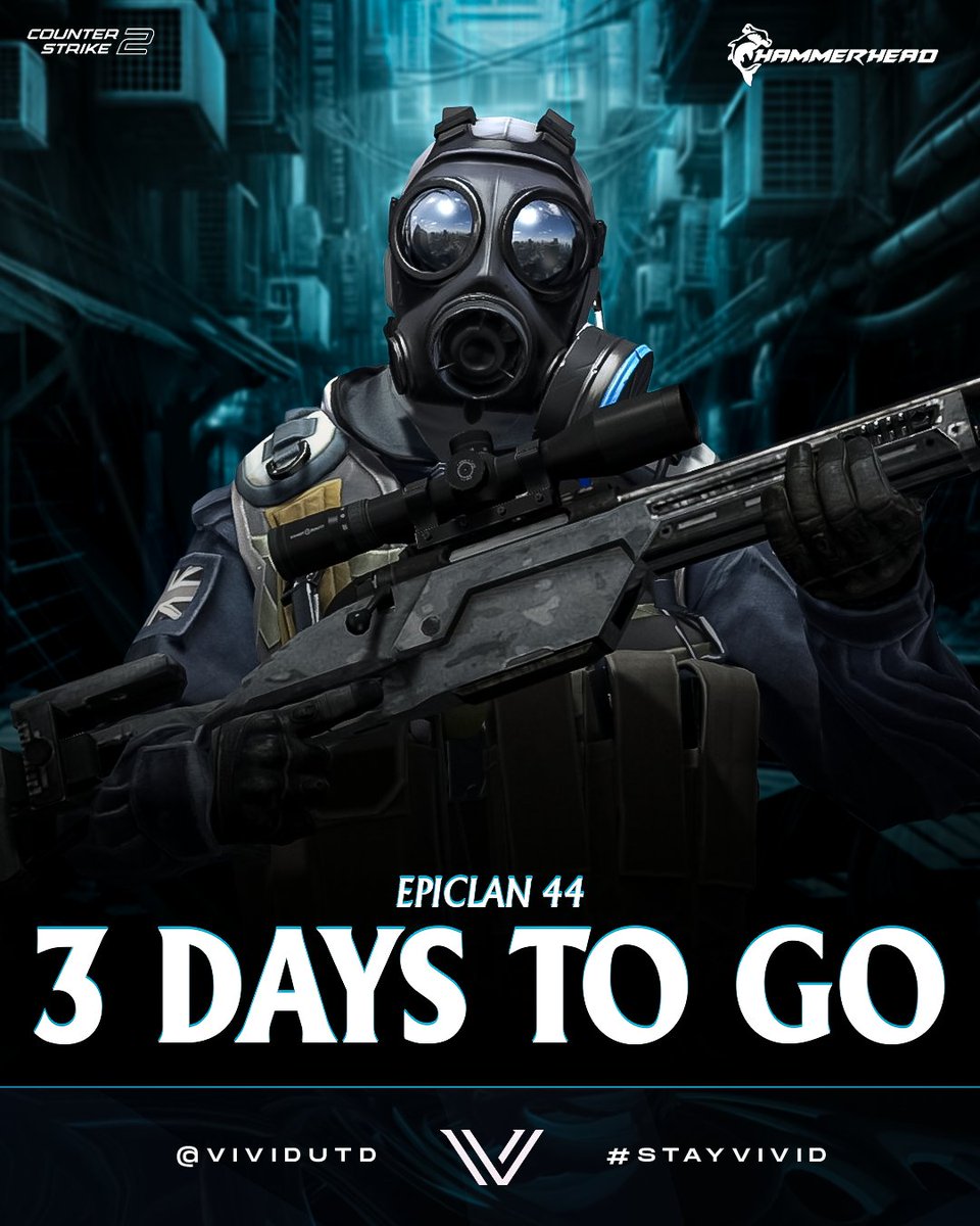 Only 3 days until <a href="/EPICLAN/">EPIC.LAN UK Gaming & Esports Events</a>. Time to lock in and get ready. See you there! 🔥

<a href="/Proqy0/">Keran 🇬🇧🇮🇪</a>
<a href="/DanielCS2_/">Daniel</a> 
<a href="/ArchithonCS/">ArchithoN</a> 
@kyzercs 
<a href="/Ties__CS/">Ties</a> 

#StayVIVID #UKCS