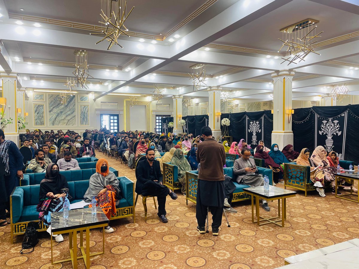 BSAC_org's tweet photo. A seminar was organised entitled “Balochistan Kitab Karwan, importance, necessity, success and Government’s disruption on campaign” in Quetta. Panel discussion, speeches, documentary, paper and drama were included in seminar where, people from all walk lives participated. https://t.co/SgspXXIegU