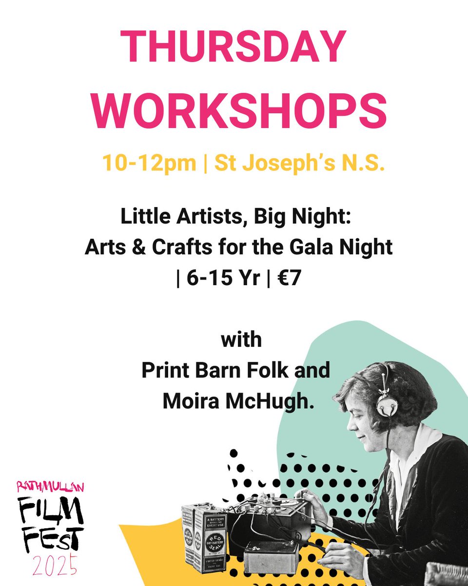 Kick off your festival weekend by adding your own creative touch to decorate our Gala Night! Create film posters with Print Barn Folk and make flowers and stars from old festival programmes with Perfectly Thrifted Craftroom
Book your place at : Rathmullan.ie/filmfest
#RFF25