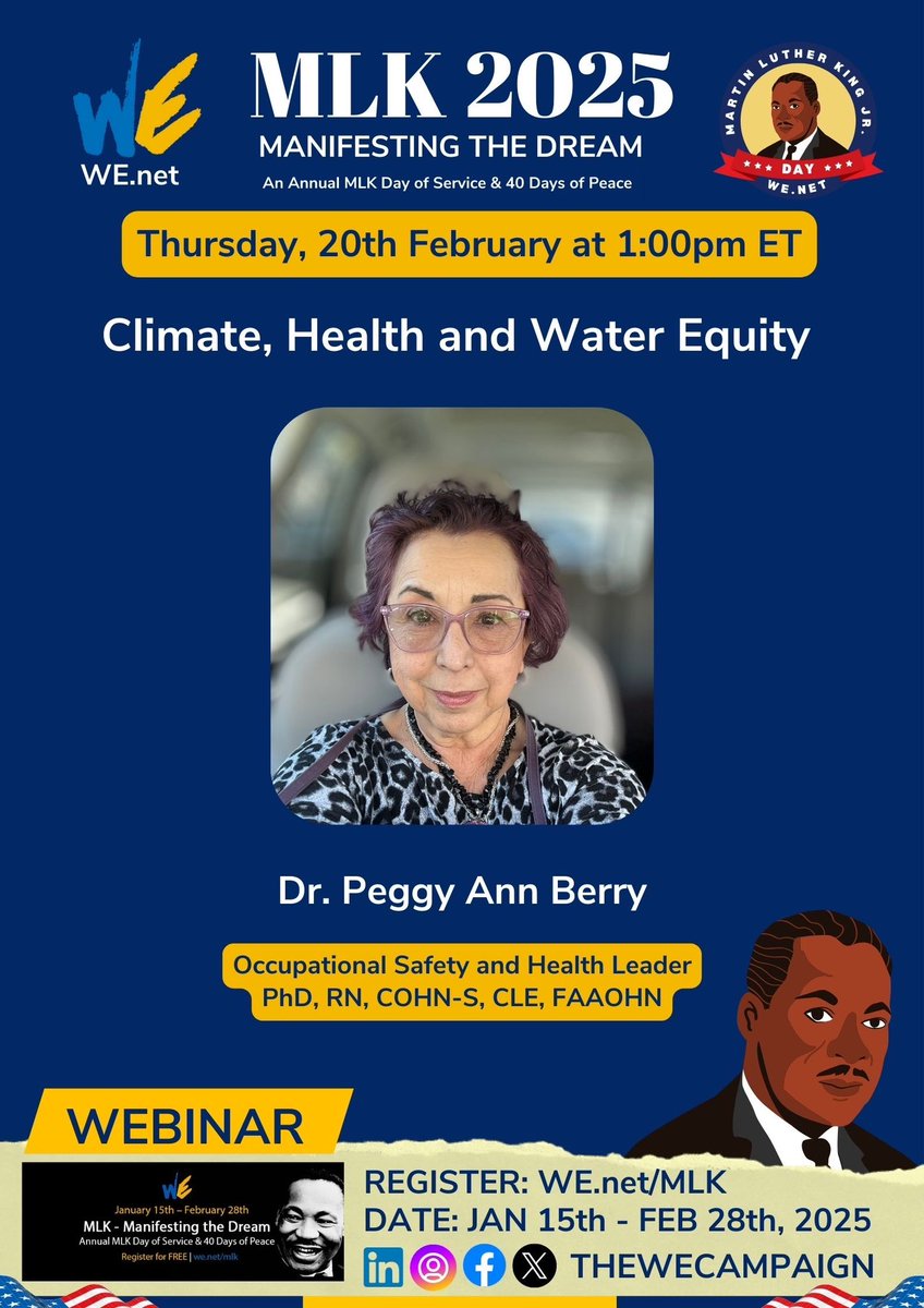 Climate, Health, and Water Equity
📅 Broadcast Date &amp; Time: Thursday, February 20th, 2025, at 1:00 PM EST

🎥  YouTube Link:
youtu.be/1aAdJJqOtxk
📌 Event Calendar Link:
calendar.time.ly/6d6ey9ug/event…

🔗 One World Link:

oneworld.earth/events/climate…