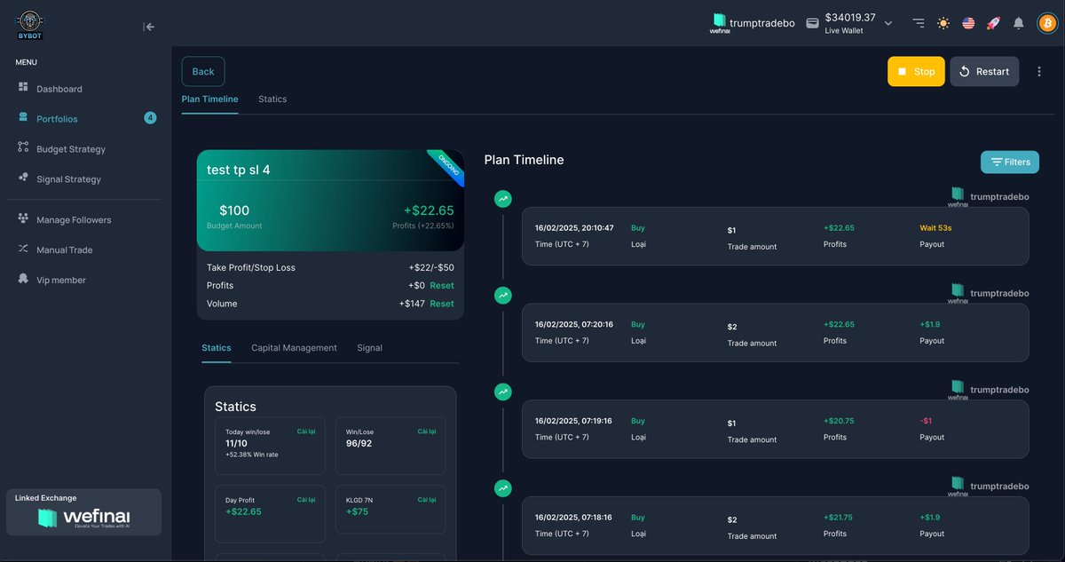 🚀 AI Agent is evolving. 

@Wefin_AI is here to change the game on BNB Chain. Stay ahead or stay behind.

Our BYBOT AI agent provides the best AI trading strategy to make money automatically.

#WefinAI #AIAgents #BNBChain $WEAI #BYBOT #Autotrade #AItrading