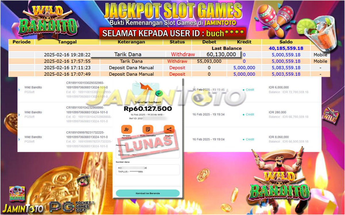 Semakin hari semakin gacor saja JAMINTOTO🥰🥰🥰 , ingin gacor terus seperti member VIP kita ini? boleh banget dong bosku , silahkan daftarkan langsung ke link aman dan amanah kita ini ya bosku jamintotonineten.com 🥰