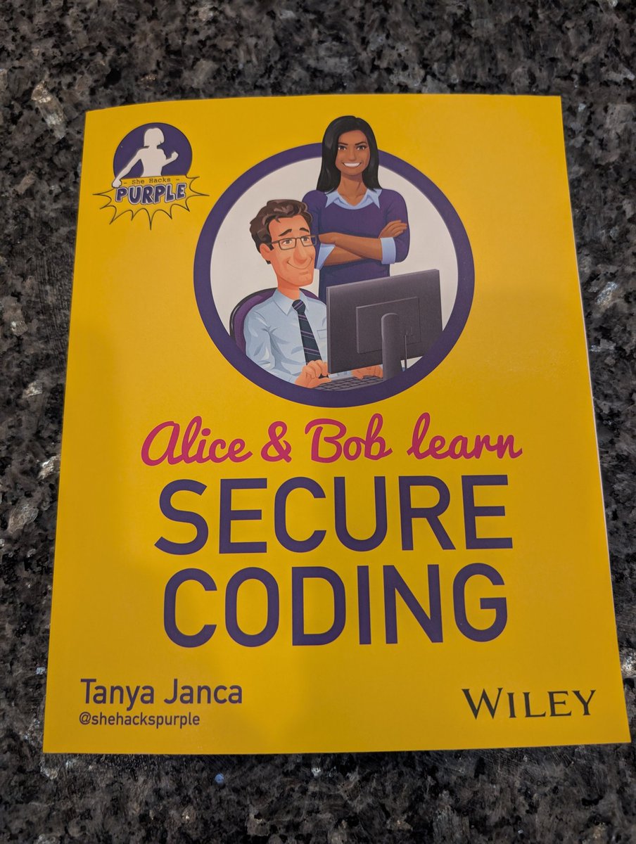 pubal's tweet image. Just got my hands on Alice & Bob Learn Secure Coding by @shehackspurple! Excited to dive into this one and sharpen my secure coding skills. Always great to learn from the best!
#AppSec #SecureCoding #CyberSecurity
shehackspurple.ca/books/