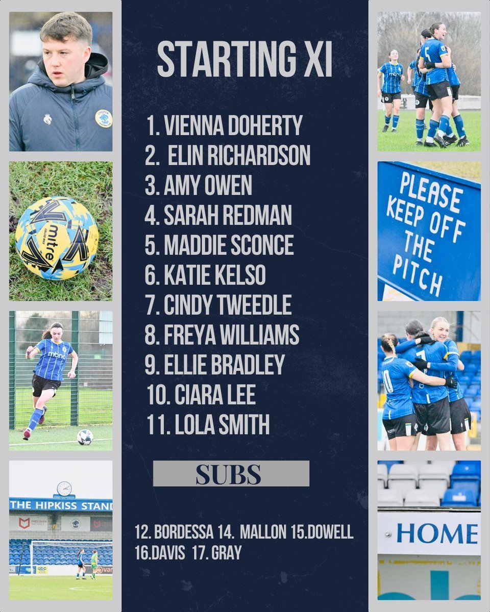 CFCWomens's tweet photo. 🔵𝑺𝒕𝒂𝒓𝒕𝒊𝒏𝒈 𝑿𝑰

#AllofUs #ChesterFc https://t.co/gH0i7Pw6uJ