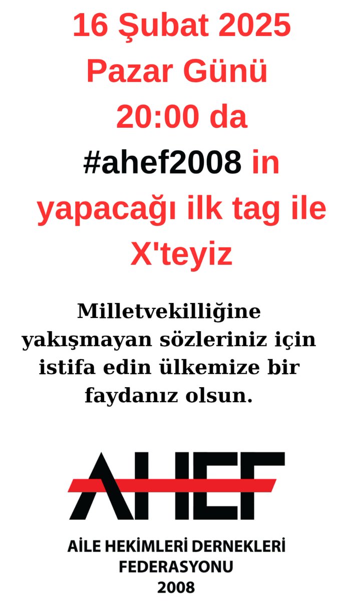 AHEF olarak, Kırklareli Milletvekili Ahmet Gökhan Sarıçam hakkında, Pınar Hisar Aile Sağlığı Merkezi önündeki konuşması nedeniyle "TCK md. 216/1 uyarınca, halkı kin ve düşmanlığa tahrik suçu" kapsamında suç duyurusunda bulunacağız. <a href="/RTErdogan/">Recep Tayyip Erdoğan</a> <a href="/tcbestepe/">T.C. Cumhurbaşkanlığı</a> <a href="/TBMMresmi/">TBMM</a>