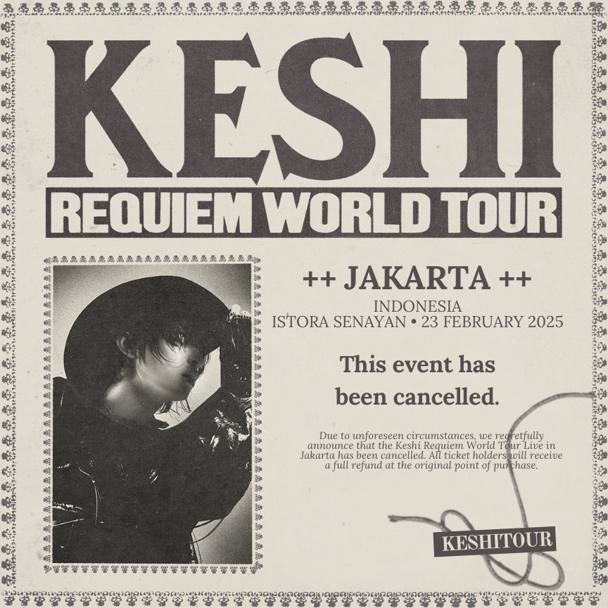 KESHI REQUIEM WORLD TOUR サイン入りポスター KESHI REQUIEM WORLD TOUR サイン入りポスター KESHI REQUIEM WORLD