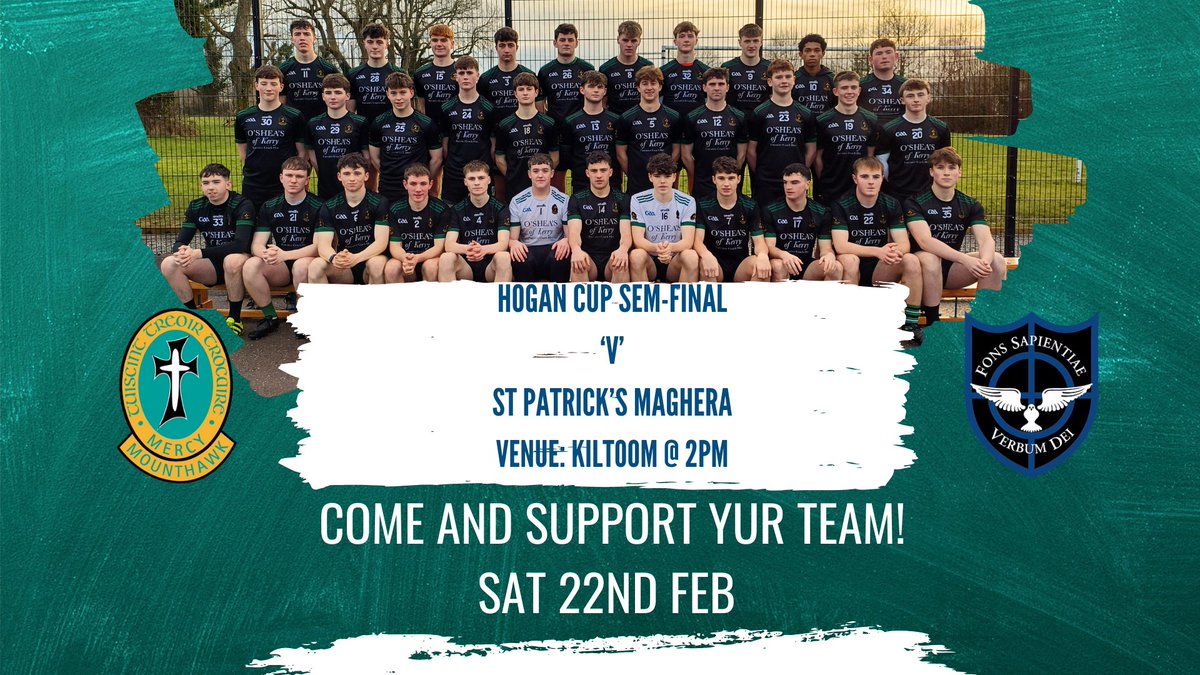 Venue for our  Hogan Cup semifinal has been announced! St Bridgets GAA Kiltoom, Roscommon  (About 10 minutes from Athlone.) @ 2.oo pm. 
Get out and support this brilliant team!