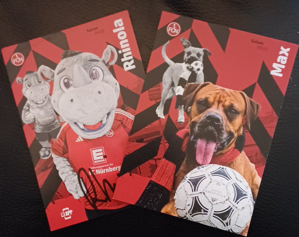 ... eure  2️⃣ glücksbringer vom 
<a href="/1_fc_nuernberg/">1. FC Nürnberg</a> :
Rhinola &amp; Max 

Doppelt hält besser:
GEWONNEN 🤩⚽️⚽️❤️🖤!

#unserclub #unserclubmaskottchen 
#FCN 
#clubfamilie
#wirsindderclub 
#heimsieg 
#besterclub