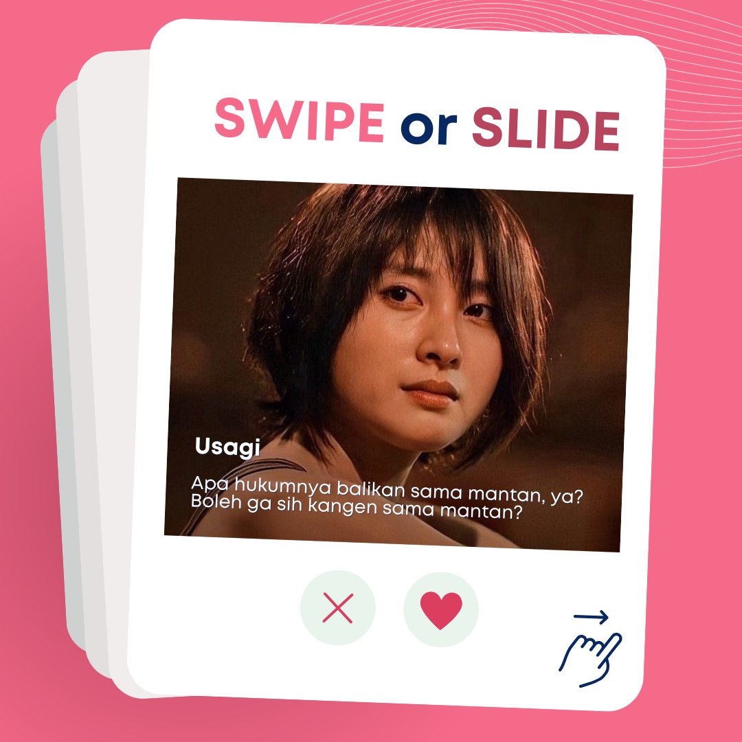 SunghoLiebe's tweet image. ⠀
BOSS ROUND!! 

[ USAGI ]
- Mantan
- Putus karena dulu berbeda tujuan.
- Mantan
- Cantik, baik, pintar, perhatian
- Mantan
- Green flag
- Mantan

[ SWIPE / SLIDE ] ⸻ place your bet.
⠀