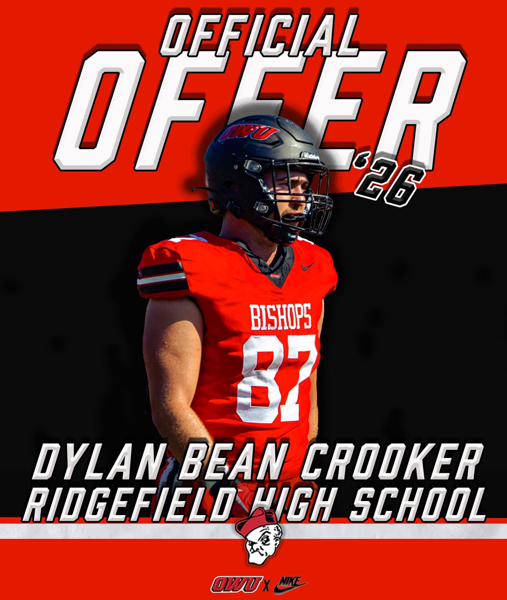 After a great day on campus and meeting with <a href="/CoachTomWatts/">Tom Watts</a>, I’m excited to announce that I have received my first official offer from Ohio Wesleyan University to continue my academic and athletic career. Thank you Coach Watts!
<a href="/OWUBishopFB/">Ohio Wesleyan Football</a> <a href="/RidgefieldFball/">Ridgefield Football</a>