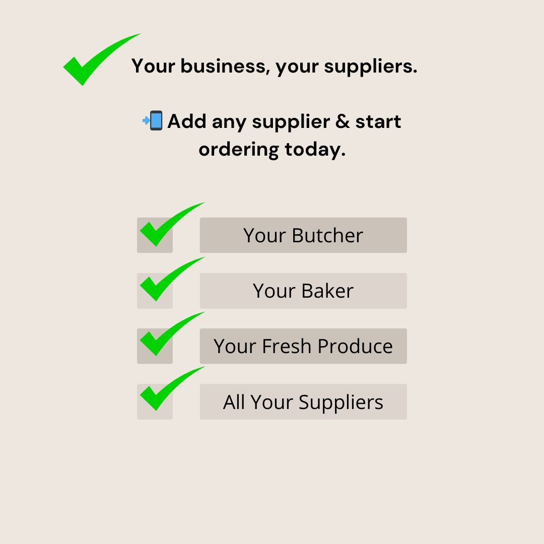 🏡 Your business, your suppliers.

First thing you’ll do after downloading OMS? Add your suppliers. All of them.

Whether it’s your go-to veg supplier, or that specialty provider who always gets you what you need—you’re in control.

📲 Get started today: buff.ly/40WDVbn
