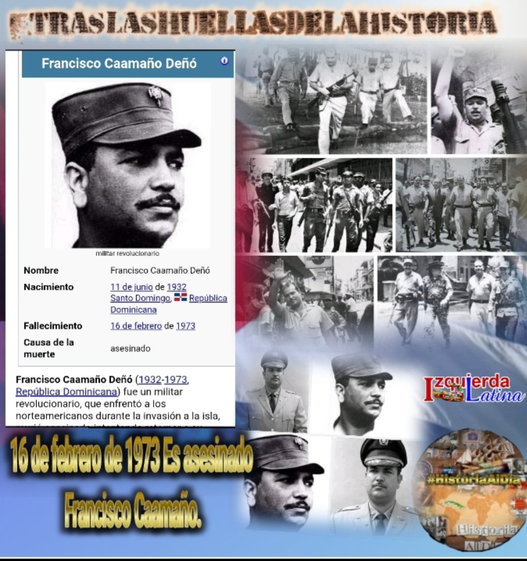 Comparte, ama♥️ y Divulga📲
la Historia📝🗓
 Efemérides del 16 de Febrero.
👣Es entregada Caimanera para Base Naval.
👣Combate de Pino del Agua II.
👣Asume Fidel Castro Primer ministro.
👣 Es asesinado Francisco Caamaño Deñó.
#HistoriaAlDía #IzquierdaLatina #TitanesDeCorazón