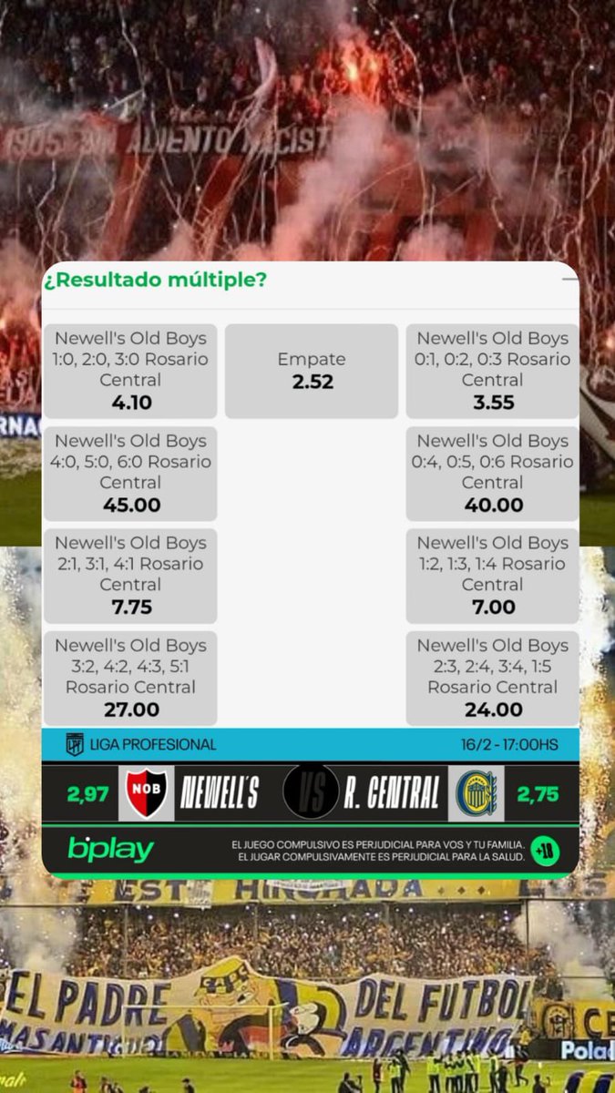👉🏾Partidazo en <a href="/bplay_ar/">bplay</a> 👈

📌#Newells - #RosarioCentral 

🔥CLÁSICO CALIENTE EN ROSARIO🔥

📲 Dejá tu pálpito y cobrá en menos de 24hs. Tenes chat 24/7. Solo mayores de 18 años

🫵🏾 shorturl.at/MRg6h