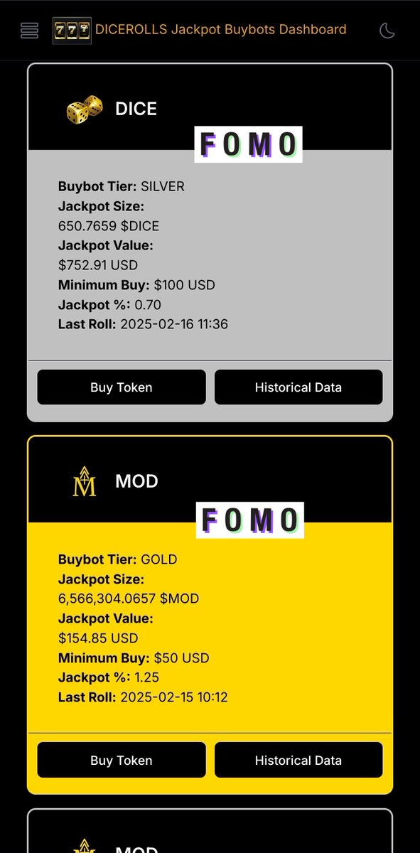 SmartDeFi_DICE's tweet photo. Spotted!!! 

Top 2 #Jackpots on our dashboard: https://t.co/nQwfFsOW47

Receive #free #BONUS Spins depending on eligible buys when getting a Bag or DCA  $DICE or $MOD

Keep Winning Keep Spinning 

#Jackpot #BSC #BNB #BNBChain https://t.co/njefrgxkPg