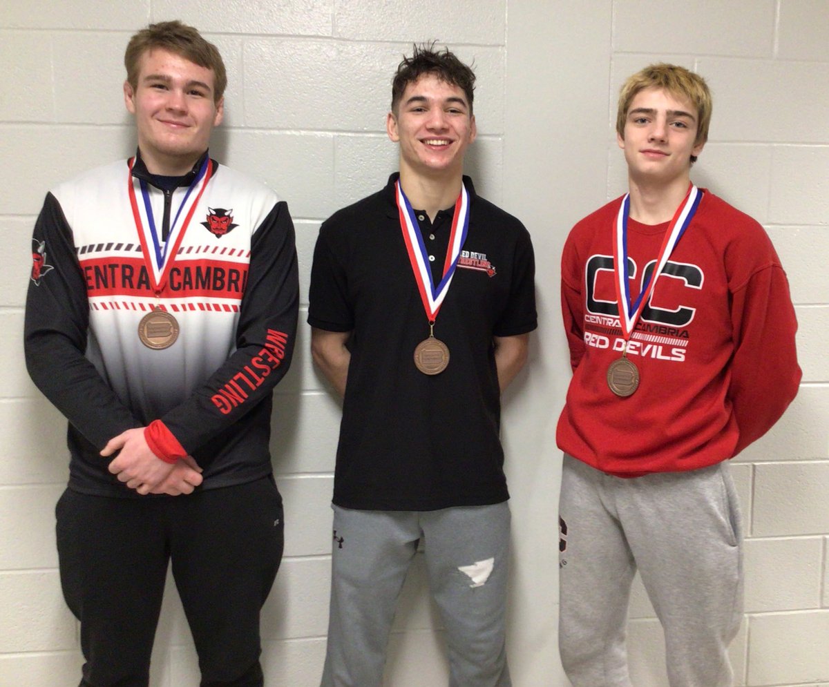 Congrats to Jake Wilson, Burke Niebauer, and Jeremy Hajzus, who all advanced to the PIAA SW Regional Tournament!
Our work is not done. In 2 weeks these boys travel back to Altoona, looking to punch their ticket to Hershey!

Great work to all of our varsity wrestlers this season!