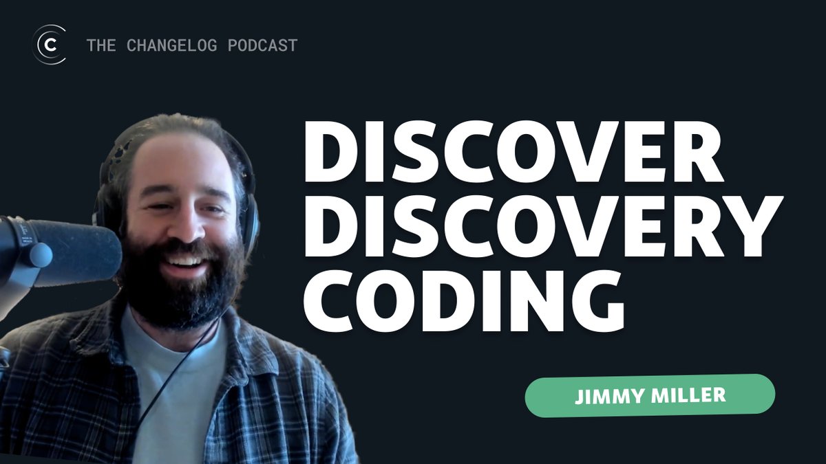 New episode with <a href="/jimmyhmiller/">Jimmy Miller</a>! 

Fire up a REPL, grab your favorite Stephen King novel, and hold on to the seat of your pants! Jimmy Miller returns to reveal why, at least for some of us, discovery coding is where it’s at.

Web: changelog.am/80
YouTube: