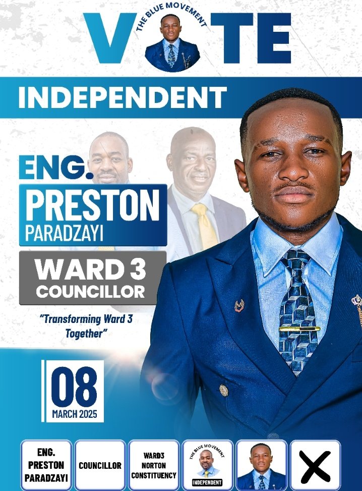 MalemaZw's tweet image. Cde President Eng Preston Paradzayi led with distinction at Chinhoyi University of Technology and without any fear of contradictions we are rallying behind him at his Norton Ward 3 election. #Not2Young2Run #WeCan
@daddyhope @advocatemahere