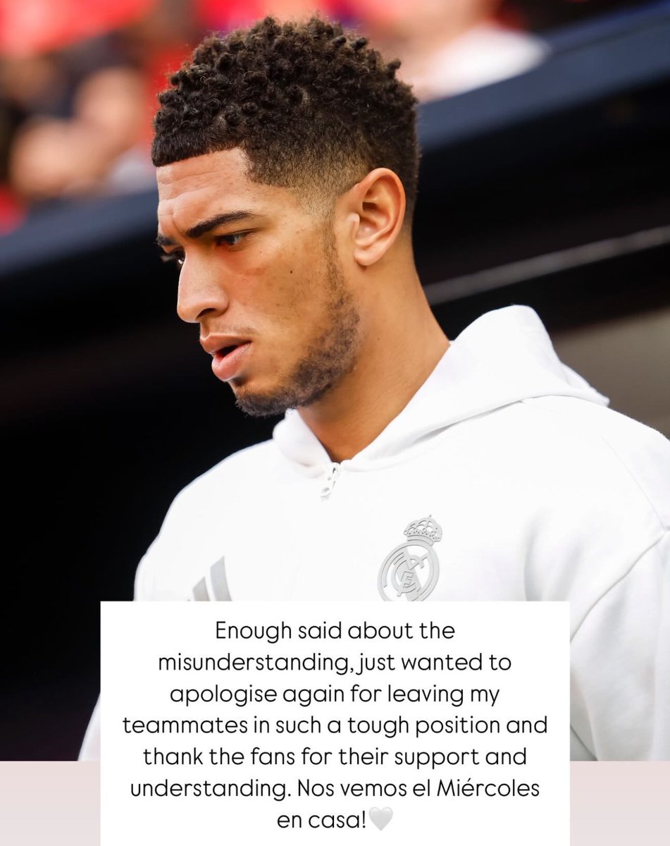 FabrizioRomano's tweet photo. 🚨⚪️ Jude Bellingham’s message to Real Madrid fans. https://t.co/Lc3Ku1T56v