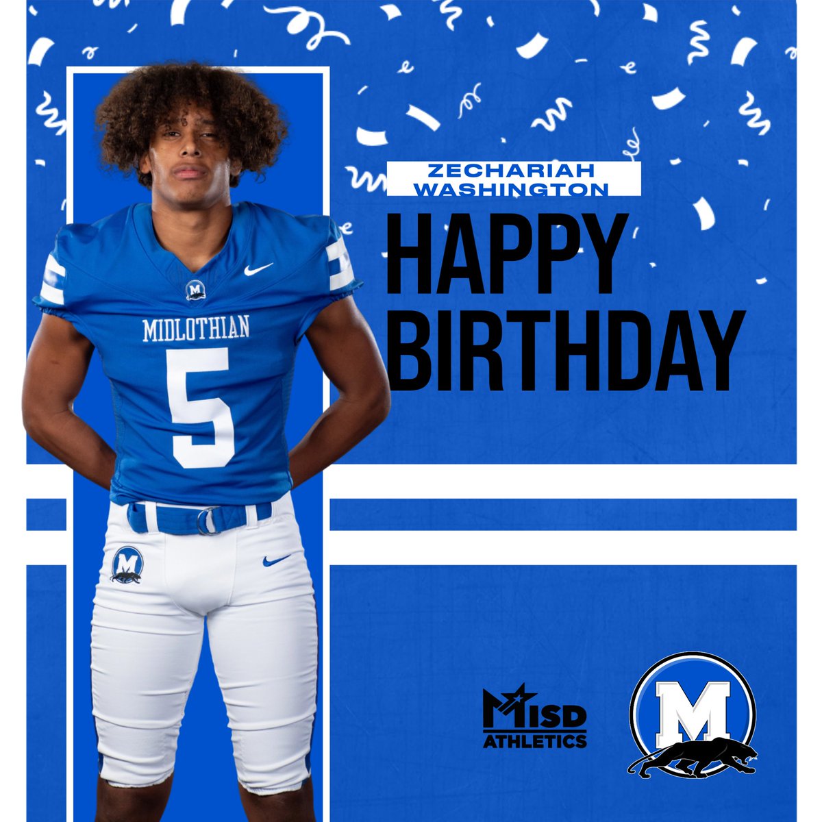 We would like to wish a Happy Birthday to former Panther Player and current <a href="/ECUTigersFB/">ECU Tigers Football</a> signee, <a href="/ZechWashi16/">Zechariah Washington</a>!! #PantherPride #HBD