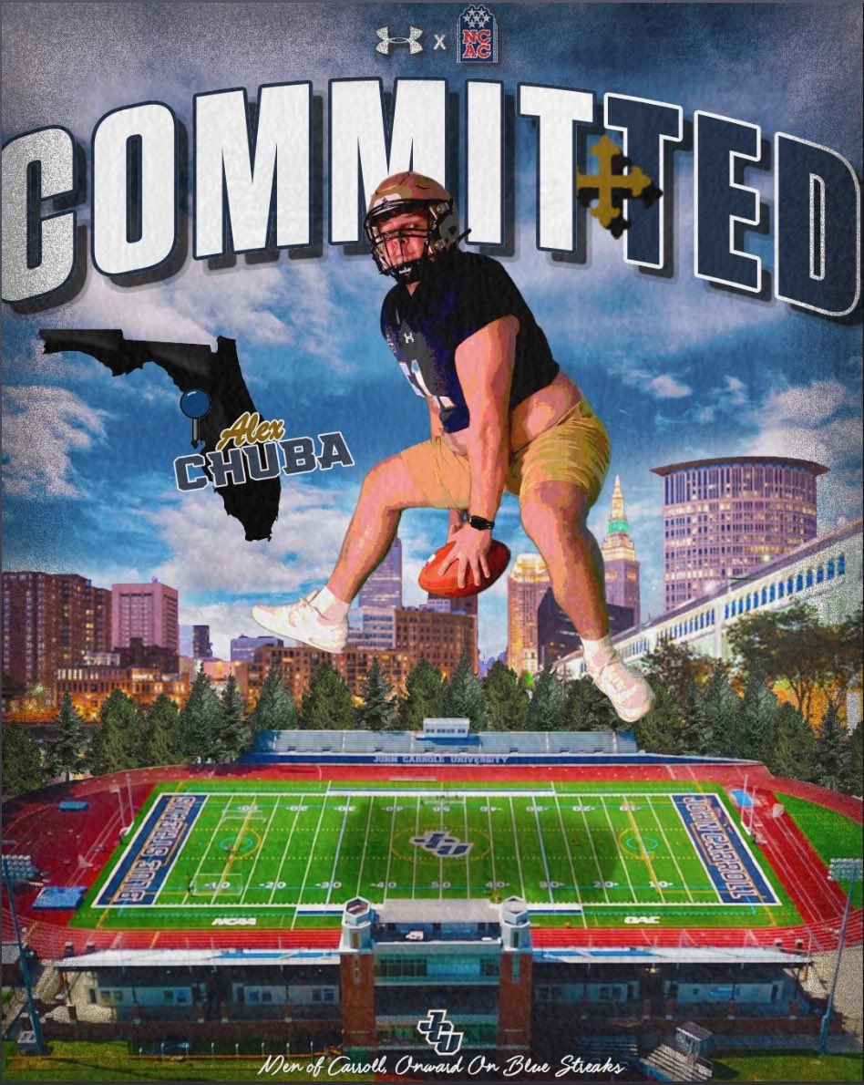 Alexander Chuba (@51cer1ified51) on Twitter photo 1000% Committed to John Carroll University Go Blue Streaks!!!β‘οΈβ‘οΈβ‘οΈ
<a href="/FBCoachTJ/">Travis James πΊπΈ</a> <a href="/Jeff_Behrman/">Jeff Behrman</a> letβs work!
<a href="/CoachCHarvey/">Chris Harvey</a> <a href="/CCCMaraudersFB/">CCC Marauders Football</a> <a href="/CoachGreen_3/">Green Zone preps Recruiting inc.</a> <a href="/KeithMilner85/">Keith Milner π</a> <a href="/PinellasHSMedia/">Pinellas Highschool Media Group</a> 1000% Committed to John Carroll University Go Blue Streaks!!!β‘οΈβ‘οΈβ‘οΈ
<a href="/FBCoachTJ/">Travis James πΊπΈ</a> <a href="/Jeff_Behrman/">Jeff Behrman</a> letβs work!
<a href="/CoachCHarvey/">Chris Harvey</a> <a href="/CCCMaraudersFB/">CCC Marauders Football</a> <a href="/CoachGreen_3/">Green Zone preps Recruiting inc.</a> <a href="/KeithMilner85/">Keith Milner π</a> <a href="/PinellasHSMedia/">Pinellas Highschool Media Group</a>
