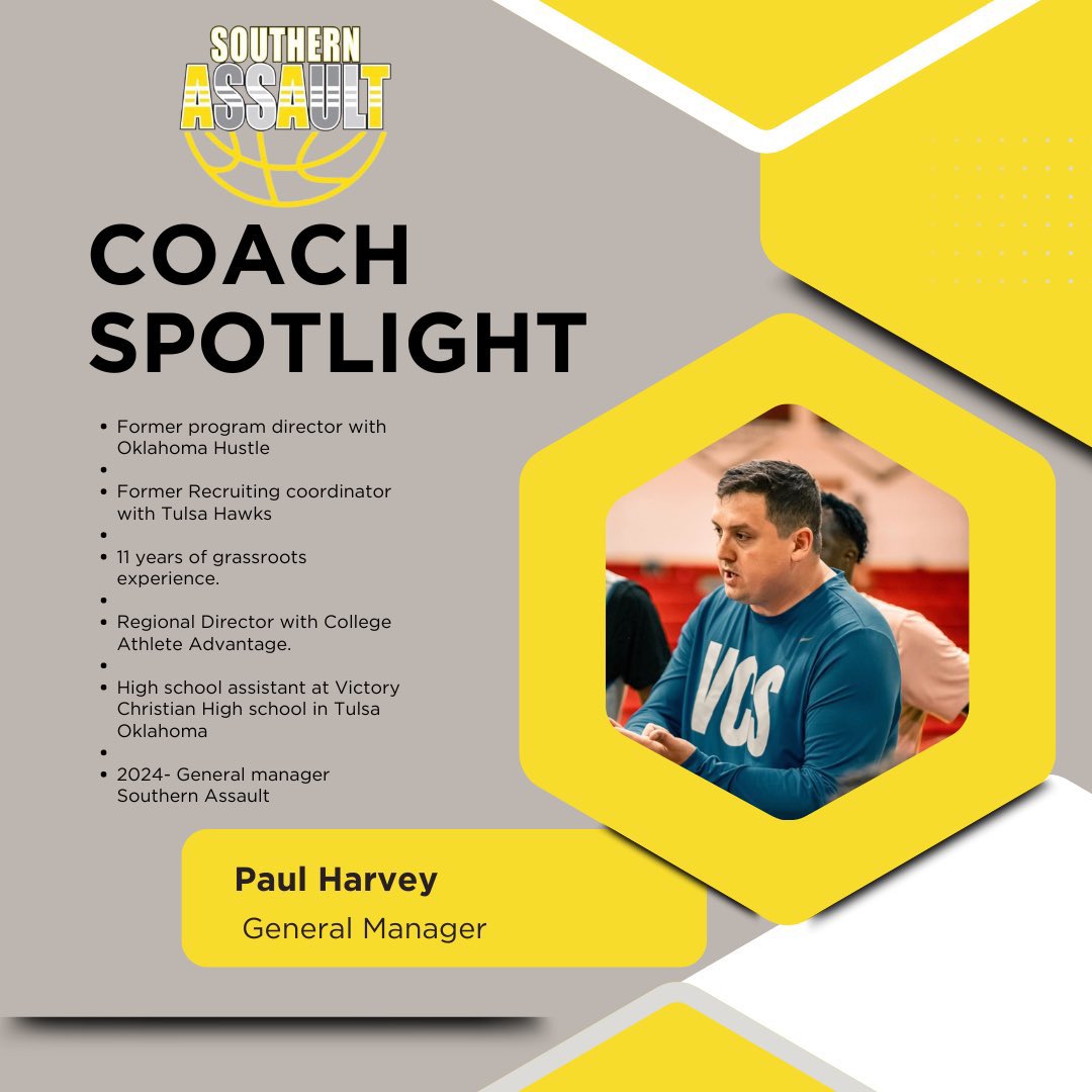 Paul Harvey (@caa_bball_ok) on Twitter photo I am incredibly grateful for the relationships that π has brought me. I am also thankful for a wife that supports my passion to help other families in the basketball world work to achieve their goals.
Adding <a href="/SATexomaHoops/">Southern Assault Texoma</a> director to the resume along with Dobo at <a href="/SCP_Hoops/">ππ€πͺπ©π πΎππ£π©π§ππ‘ ππ§ππ₯</a> I am incredibly grateful for the relationships that π has brought me. I am also thankful for a wife that supports my passion to help other families in the basketball world work to achieve their goals.
Adding <a href="/SATexomaHoops/">Southern Assault Texoma</a> director to the resume along with Dobo at <a href="/SCP_Hoops/">ππ€πͺπ©π πΎππ£π©π§ππ‘ ππ§ππ₯</a>