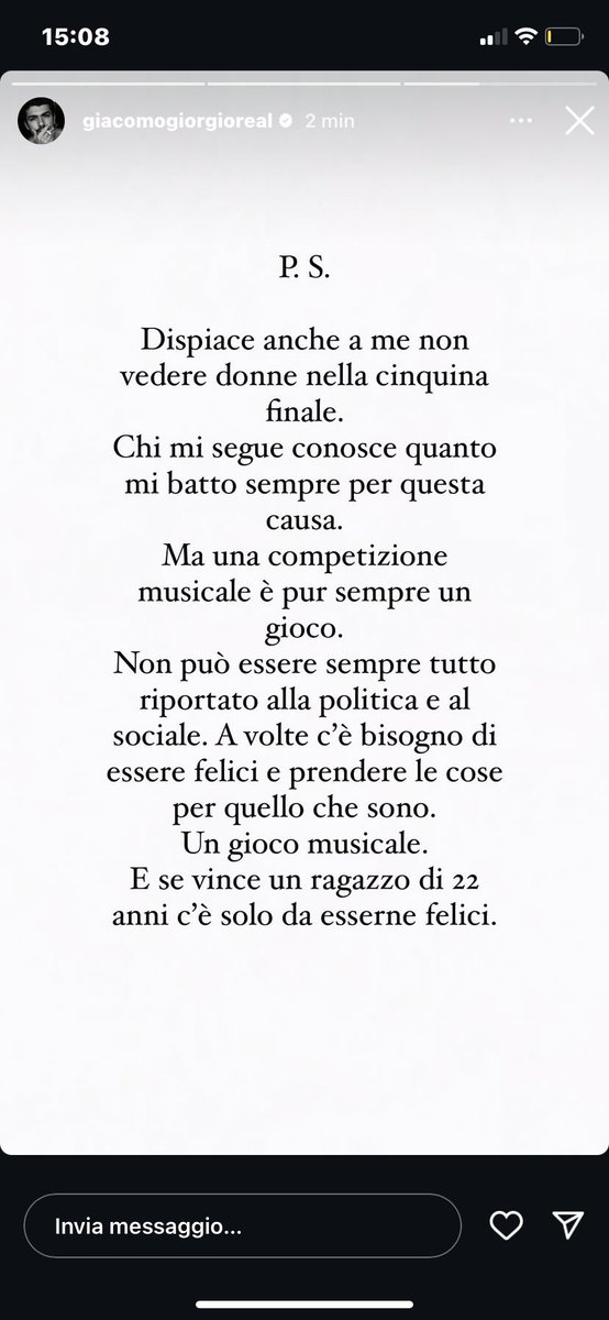 Madonna Giacomo Giorgio for president vi prego #Sanremo2025
