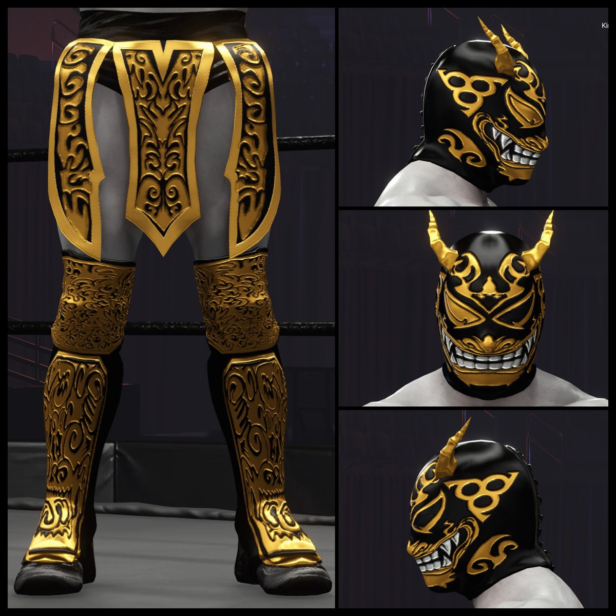 LUCHA!!! God I love this! Commission inspired by a BUNCH of luchadors mainly El Oni Bendito and Penta #WWE2K24 #WWE2K25