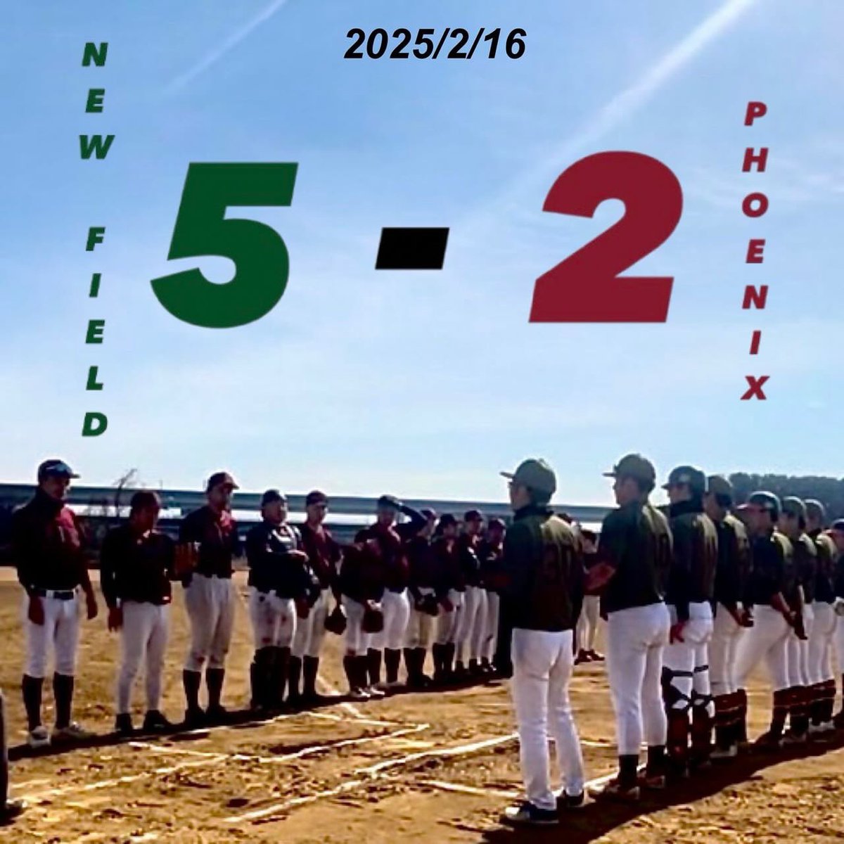 対戦頂きありがとうございました🤲
当方は3月のグラウンドが確保できていないため、引き続きOP戦を募集しております😣以下日程でお手合わせ頂けるチーム様、DM宜しくお願い致します🤲
・3/2(日)AM
・3/9(日)
・3/23(日)PM

県内全域遠征します！よろしくお願いします🙏