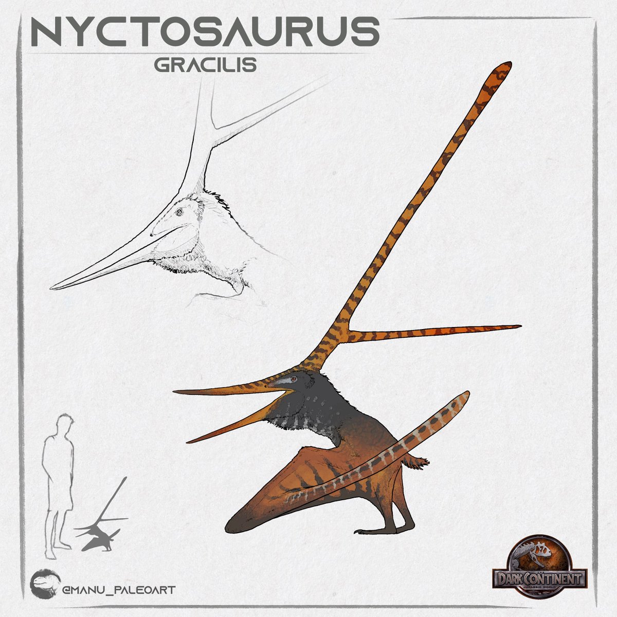 🚨Check Out The Stylized Design For The Nyctosaurus In My Novel The Dark Continent Jurassic World🚨
•
Commissioned By: <a href="/MDinoart/">Manu_Paleoart</a>