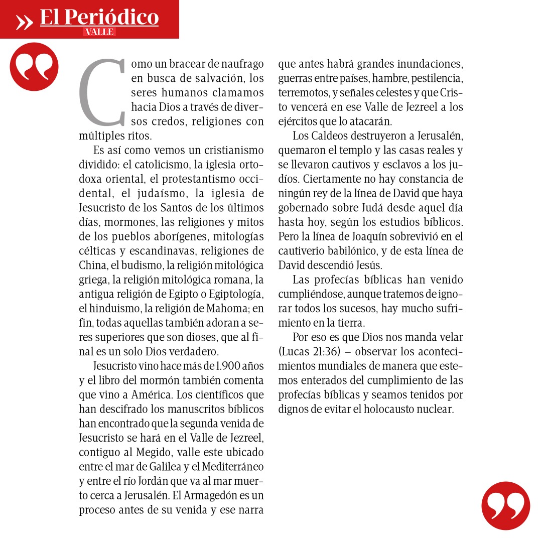 😄Disfruta la columna de nuestro querido amigo Álvaro Domínguez Rodríguez
.
.
.
#ValledelCauca #PeriódicoValluno #Sábado #Periodismo #periodismocolombiano #Opiniones