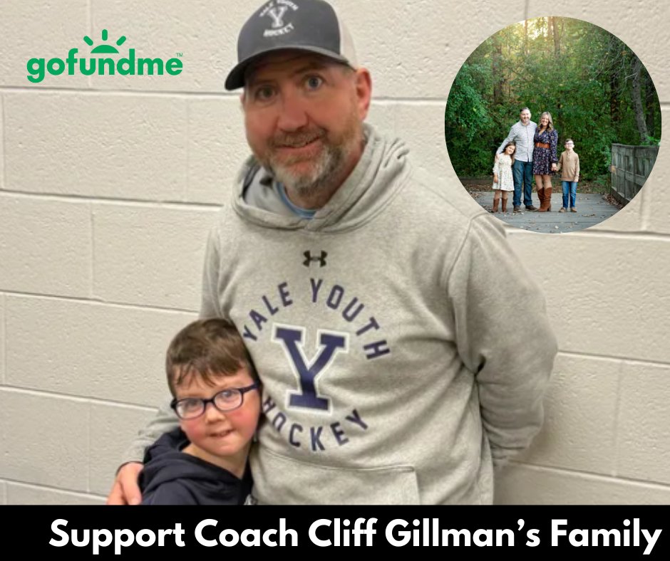 Let's support our hockey family.  Yale Youth Hockey Coach Cliff Gillman unexpectedly passed away on Feb. 6.  His Yale mite mite team set up a gofundme.com to raise money for his family. 

Make a donation or help spread the word: gofund.me/0098ff04